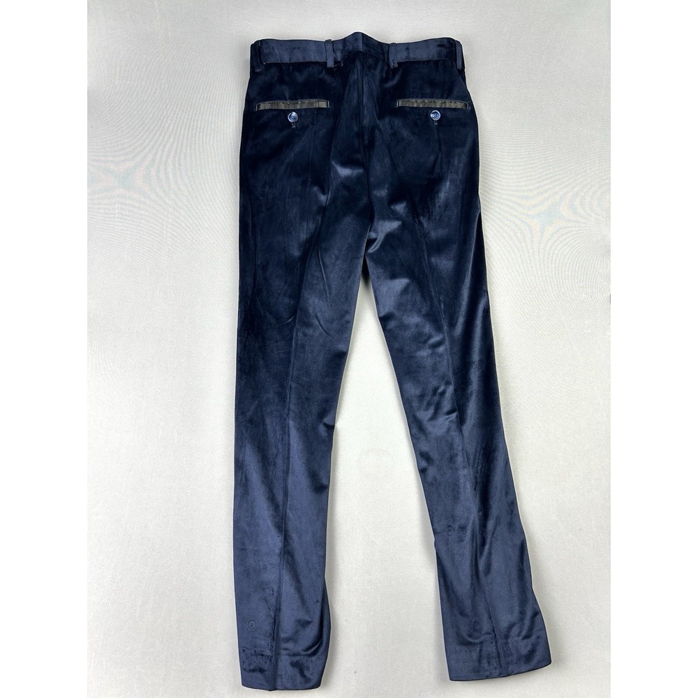Isaac Mizrahi‎ Boys 14 SLIM Blue Velvet Suit Jacket & Pants NEW With Tags (Read) - Picture 16 of 16